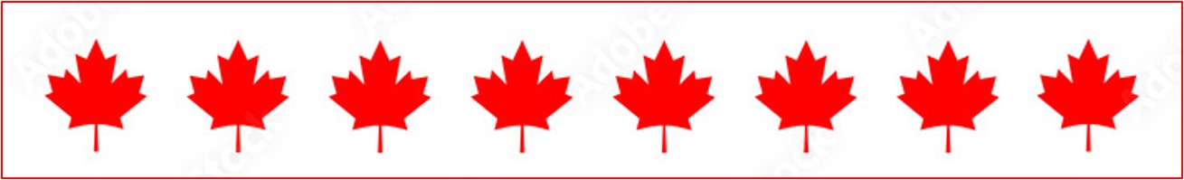 Canada maple leaf border