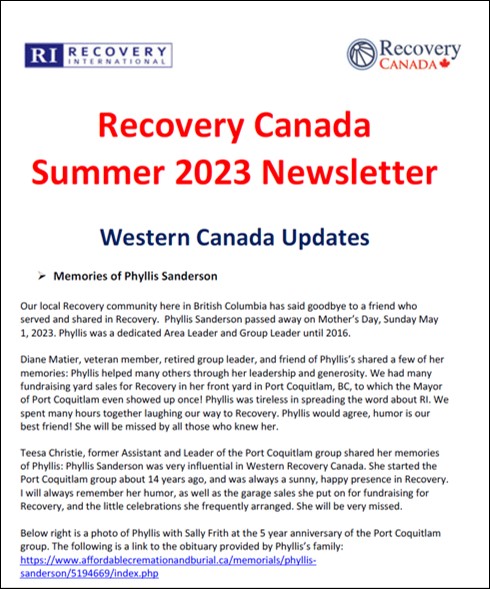 Canada newsletter